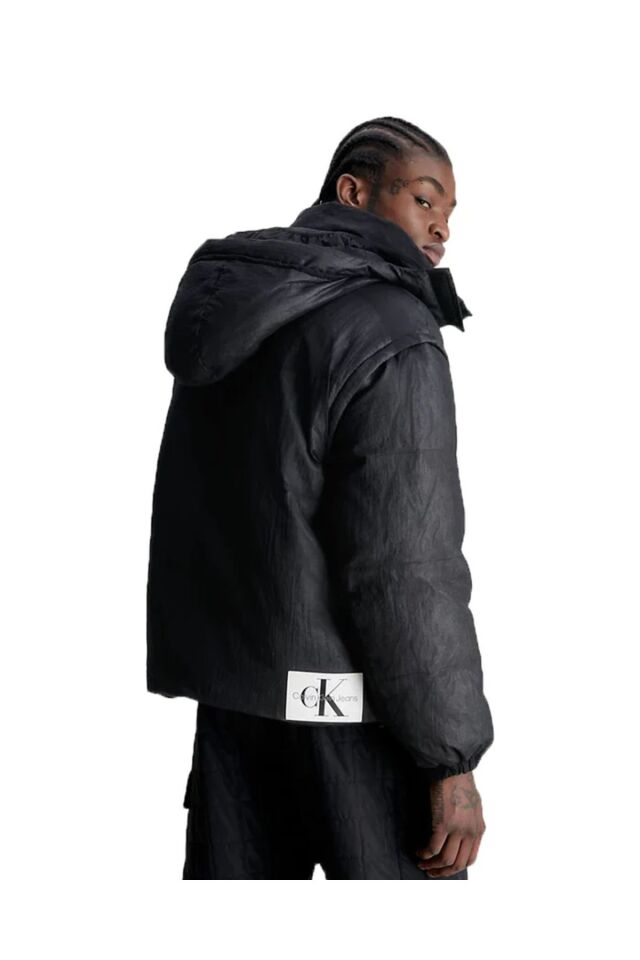 Erkek 2in 1 Puffer Mont antrasit - M