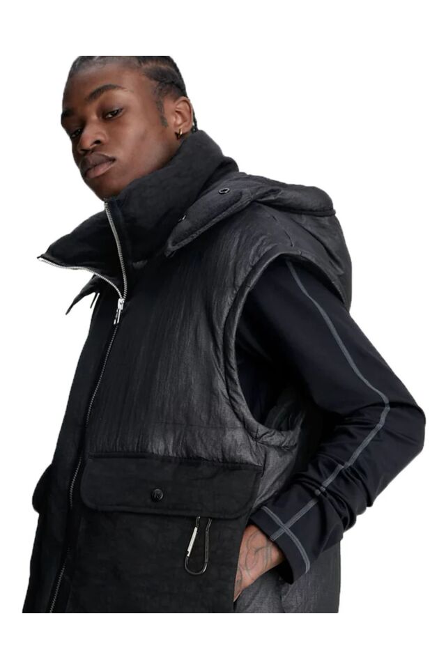 Erkek 2in 1 Puffer Mont antrasit - M