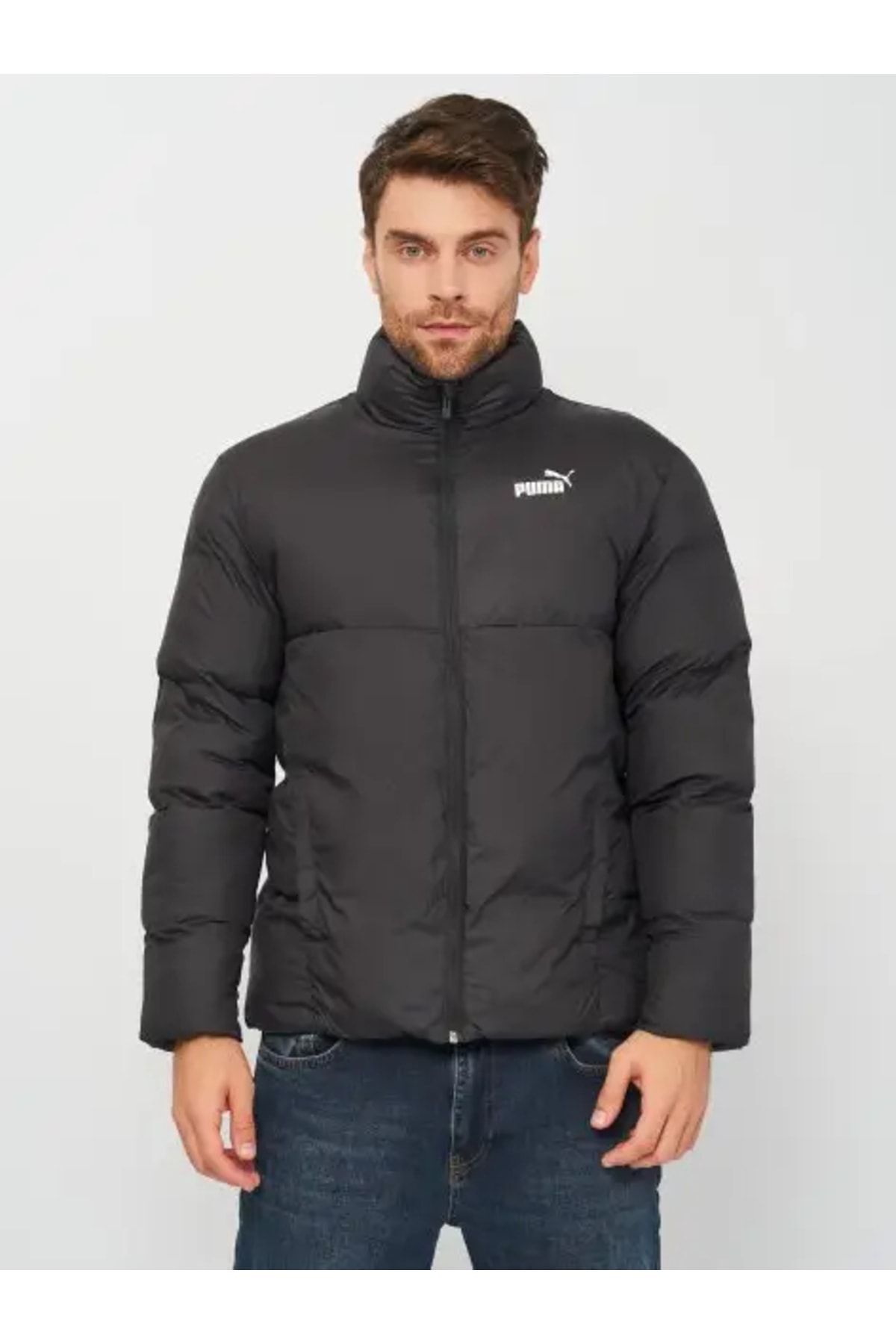 58769301 Ess+ Eco Puffer Jacket Erkek Mont Siyah - S