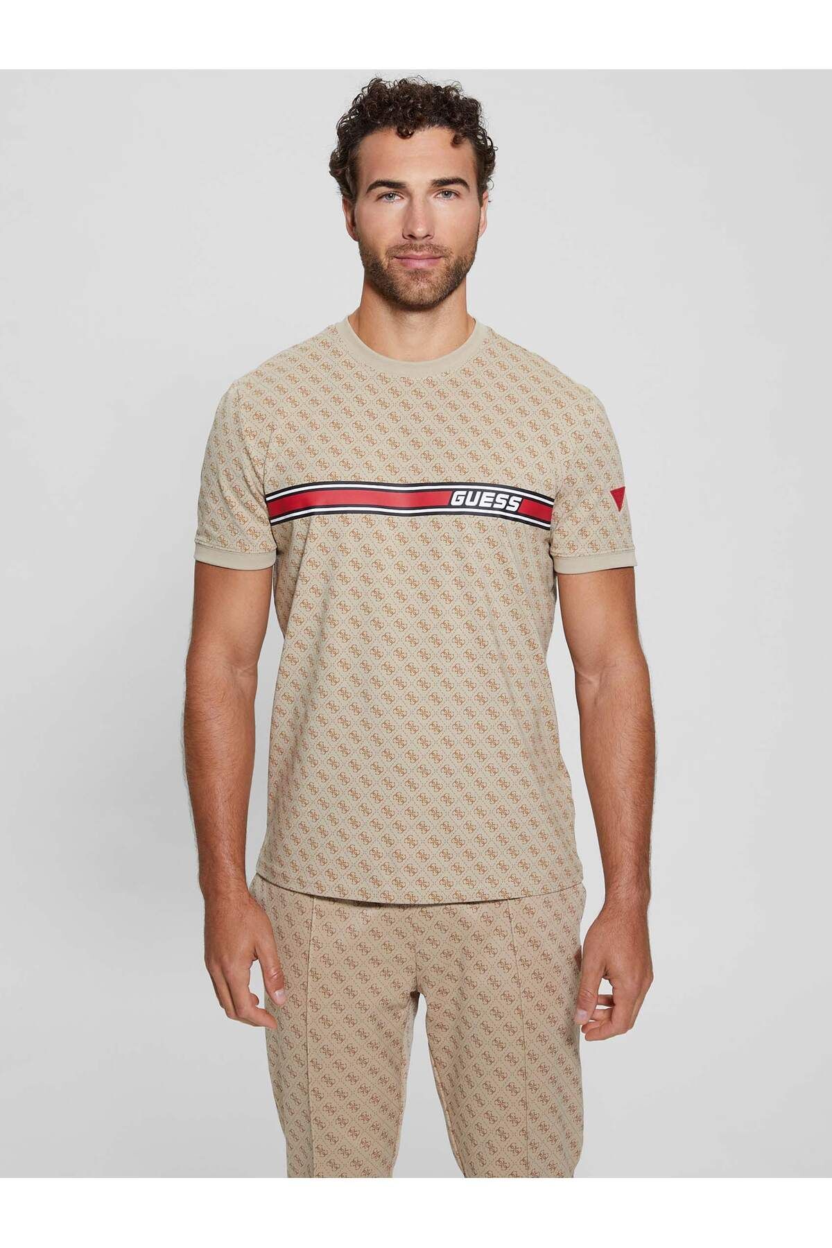 Jamey Erkek Aktif Regular Fit T-Shirt Bej - L