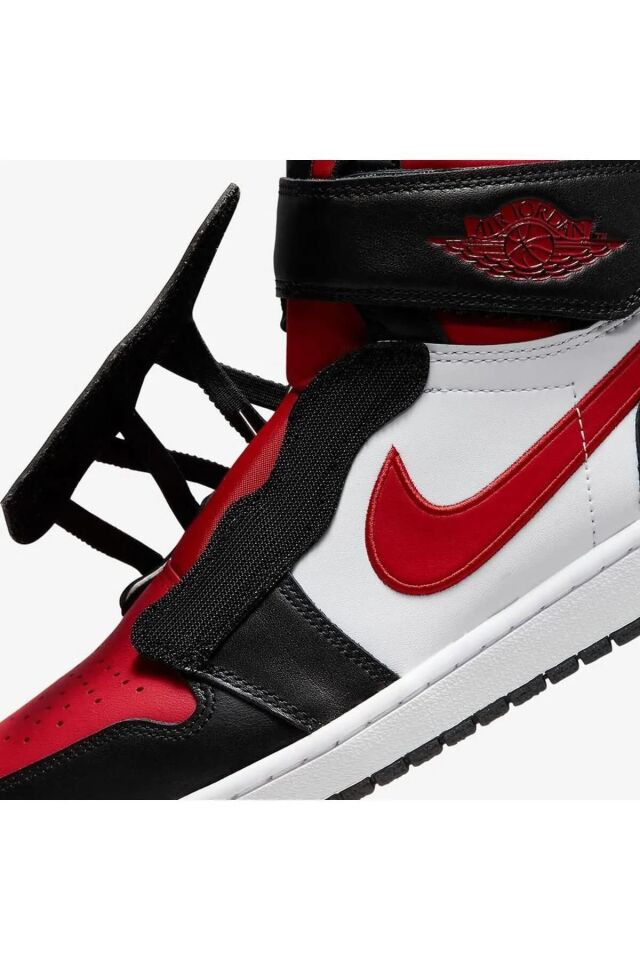 Air Jordan 1 Hi FlyEase Kadın Spor Ayakkabısı Kırmızı-Siyah - 39