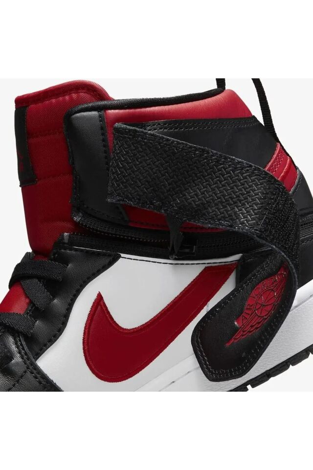 Air Jordan 1 Hi FlyEase Kadın Spor Ayakkabısı Kırmızı-Siyah - 39