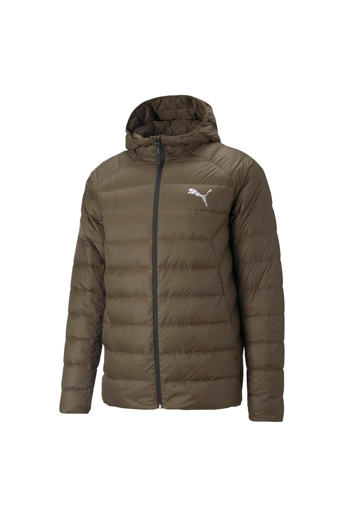 84935562 Packlite Hooded Down Jacket Erkek Spor Ceket Haki - M