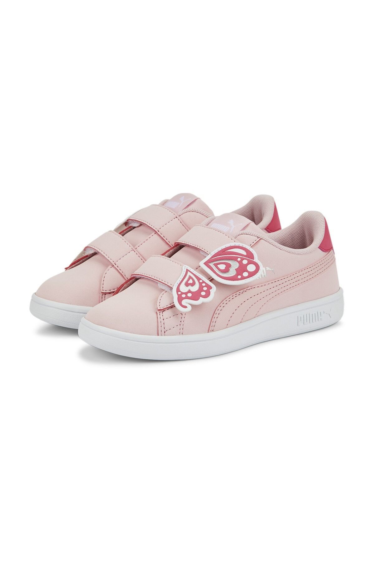 Pembe -  Sneaker - Puma Smash v2 Bfly V PS Almond Blossom-A - 38846101 Almond-Sunset Pink-Silver - 35