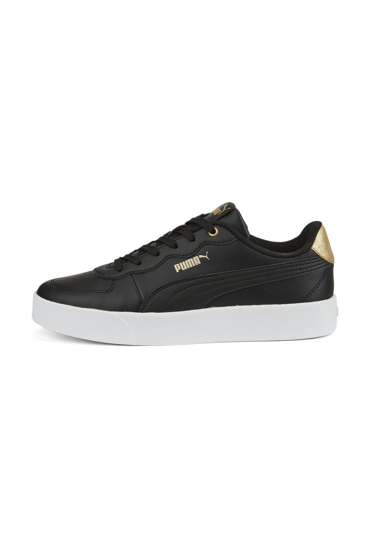 Kadın Sneaker - Puma Skye Clean Distressed Puma Black-Pu - 38666601 Puma Black-Puma Team Gold - 39