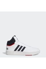 Beyaz - Hoops 3.0 Mıd Erkek High Sneaker Beyaz-SIYAH - 42
