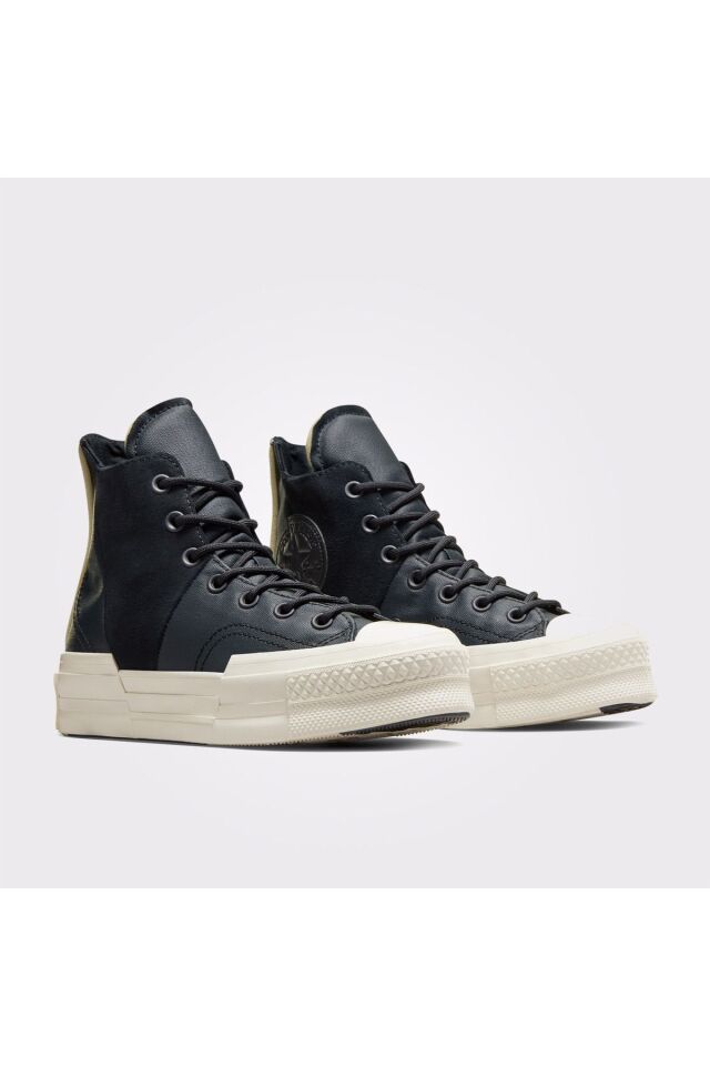 Chuck 70 Plus Mixed Material Unisex Siyah Sneaker 001-Siyah - 37