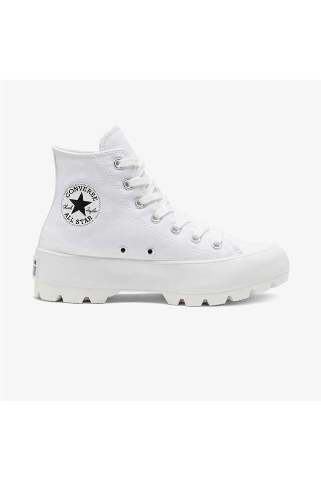 Chuck Taylor All Star Lugged Hi Kadın Beyaz Sneaker 102-Beyaz - 36