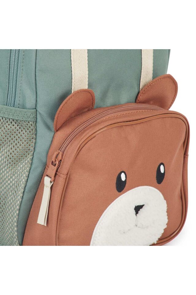 Woodland Çocuk Sırt Çantası Eucalyptus-Brown Mushroom-Bear
